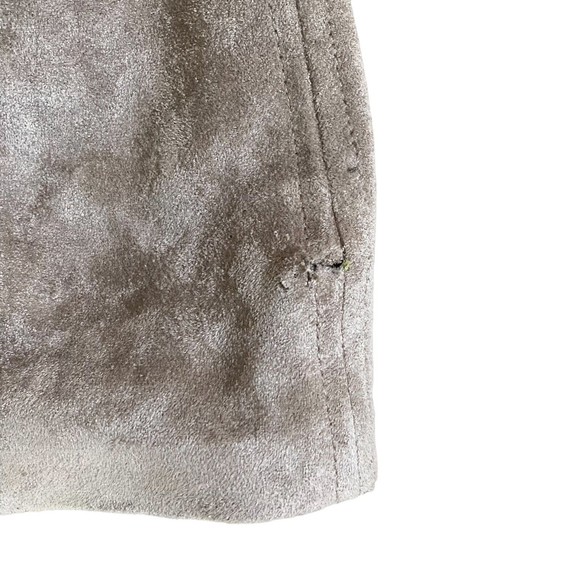 BLANK NYC Women's Size 24 Tan Beige Faux Suede Leather Slit Mini Skirt Defect - Picture 3 of 7
